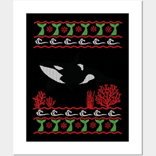 Killer Whale Ugly Sweater Posters and Art